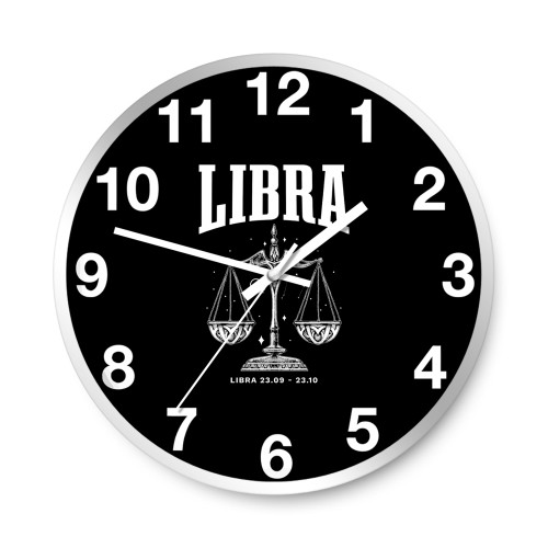 Libra Horoscope Zodiac Astrological Sign Wall Clocks