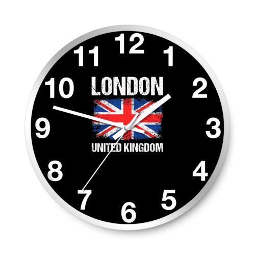 London United Kingdom Uk Union Jack England Wall Clocks