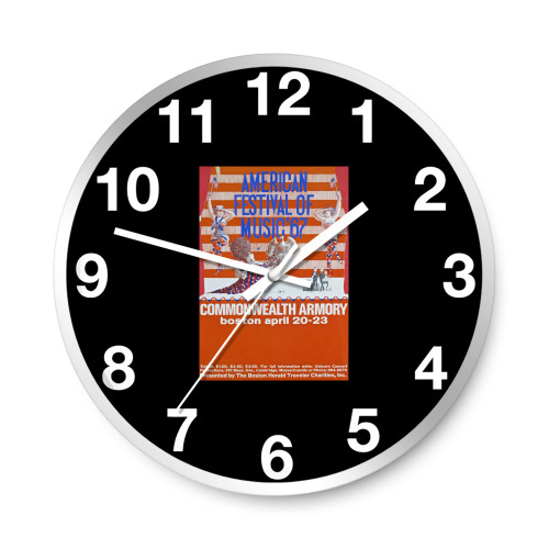 Otis Redding Jefferson Airplane Muddy Waters 2 American Festival Of Music 67 Concert S Wall Clocks