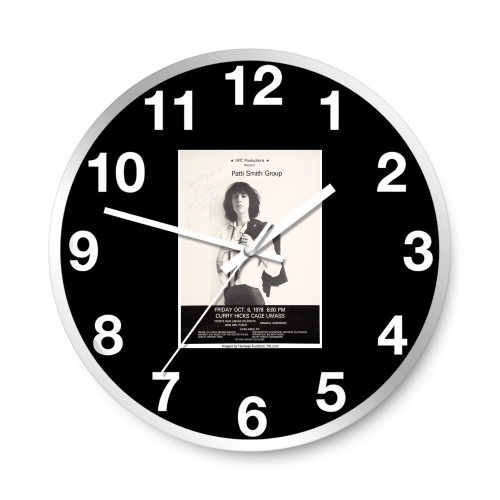 Patti Smith 1978 Signed & Inscribed Concert Wall Clocks