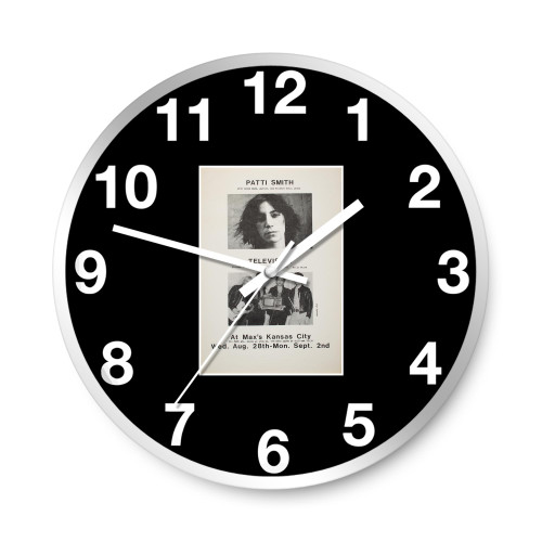 Patti Smith And Television 1974 New York Concert Wall Clocks