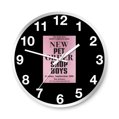 Pet Shop Boys New Order Pink Wall Clocks