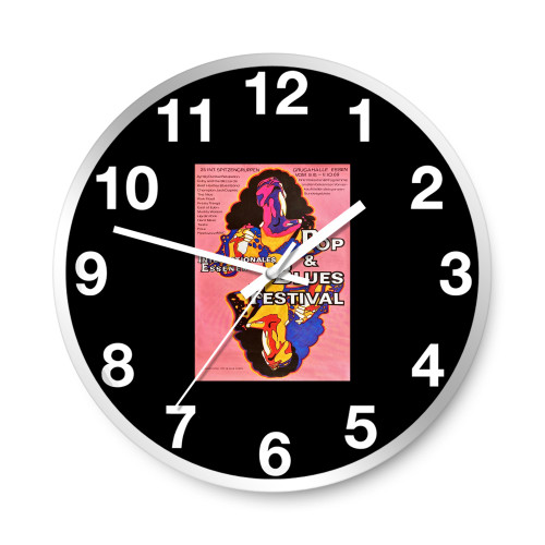 Pink Floyd And Deep Purples First Concert In Germany 1969 Wall Clocks