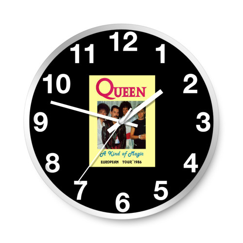 Queen Rock Concert 1986 Europe Tour Wall Clocks