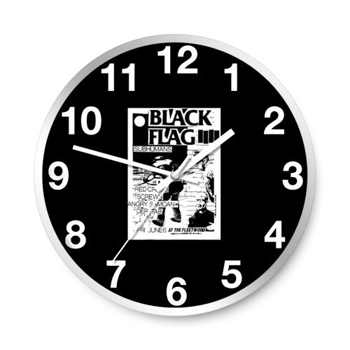 Rare Black Flag & Doa 1980 Concert Wall Clocks