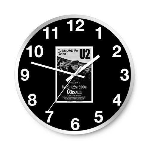 Raw Sugar Art Studio U2 1985 Cleveland Concert Wall Clocks