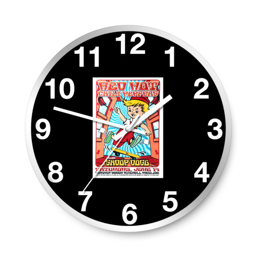 Red Hot Chili Peppers & Snoop Dogg Concert Wall Clocks