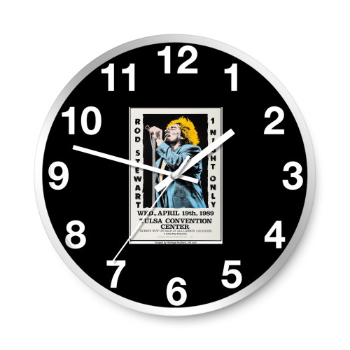 Rod Stewart At The Tulsa Convention Center Wall Clocks