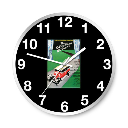 Rolling Stones Vintage 1971 Uk Tour Movie Wall Clocks