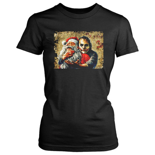 The Joker Heath Ledger Santa Claus Women's T-Shirt Tee