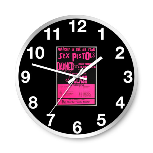 Sex Pistols Original Anarchy 1976 Tour Wall Clocks