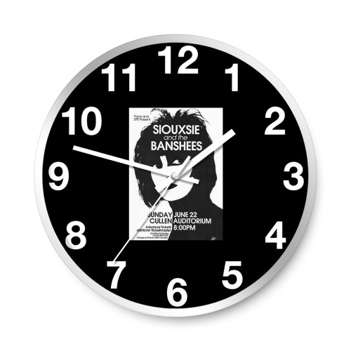 Siouxsie & Banshees Vintage Concert Reproduction Wall Clocks