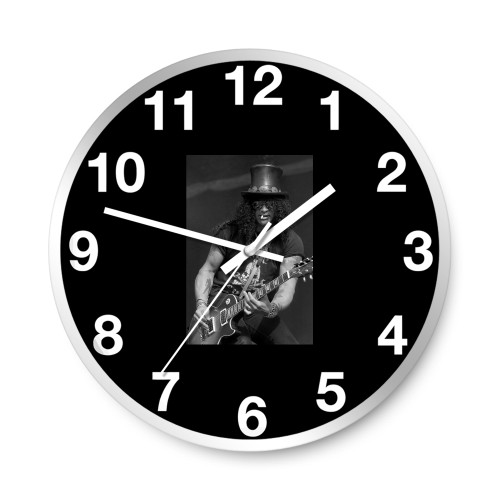 Slash Guns N' Roses Hard Rock Wall Art Black White Photo Picture Music Wall Clocks