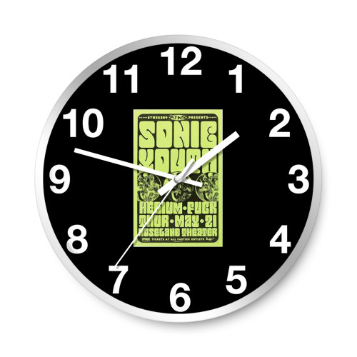 Sonic Youth Concert Wall Clocks