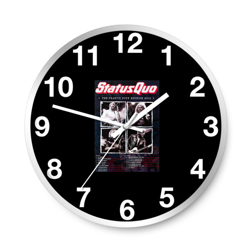 Status Quo The Frantic Four Reunion 2014 Signed Wall Clocks