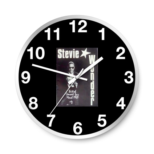 Stevie Wonder 1969 Uk Tour Wall Clocks