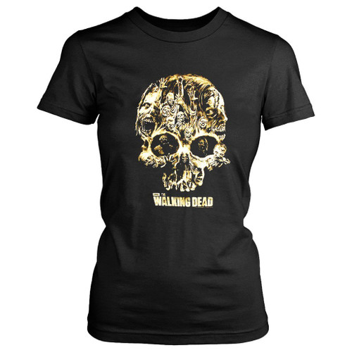 The Walking Dead Herren Zombie Skull Women's T-Shirt Tee