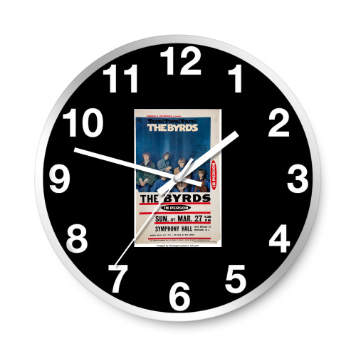 The Byrds 1966 Newark Nj Concert Wall Clocks