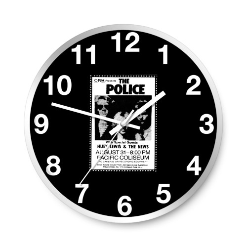 The Police Concert & Tour History Wall Clocks