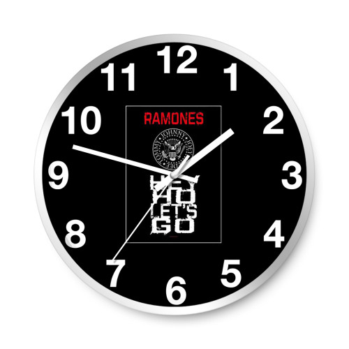 The Ramones Flag Hey Ho Let's Go Wall Clocks