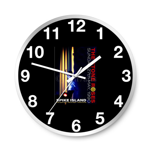 The Stone Roses Prints Spike Island And The Riverside Newcastle Wall Clocks