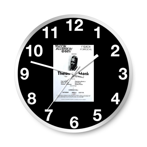 Thelonious Monk Rare Concert For One Of His Last Appearances Wall Clocks