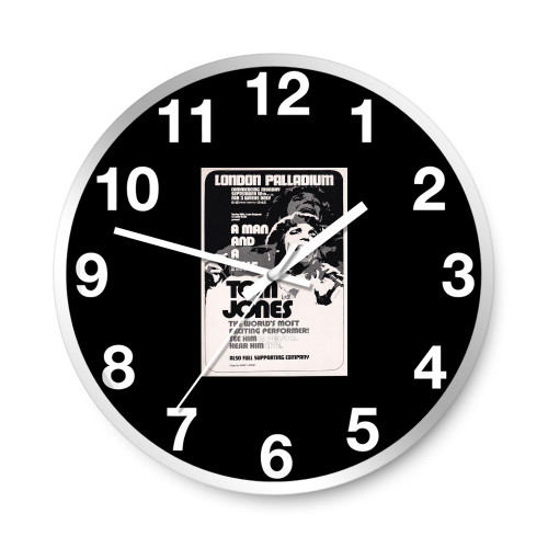 Tom Jones 1972 Live London Palladium Handbill Concert Wall Clocks