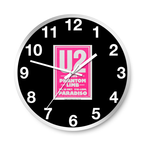 U2 1981 Paradiso Amsterdam Concert Wall Clocks