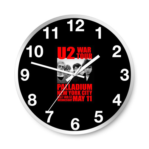 U2 Replica Palladium Nyc 1983 Concert Wall Clocks