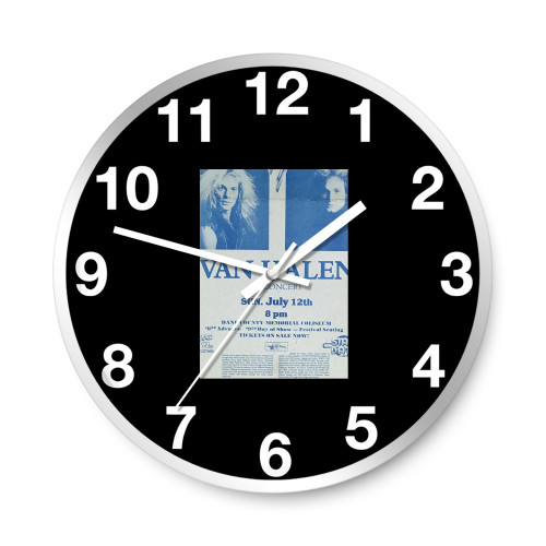 Van Halen 1981 Original Concert Wall Clocks