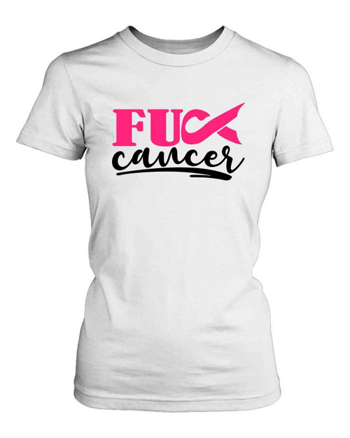 Fuck Cancer Logo Women's T-Shirt Tee