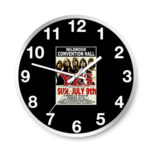 Yes 1971 Concert Wall Clocks