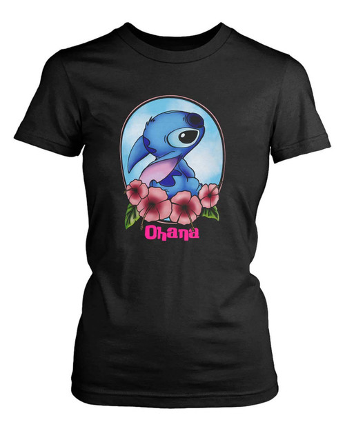 Stitch Cameo Ohana Disney Film Lilo And Stitch Women's T-Shirt Tee