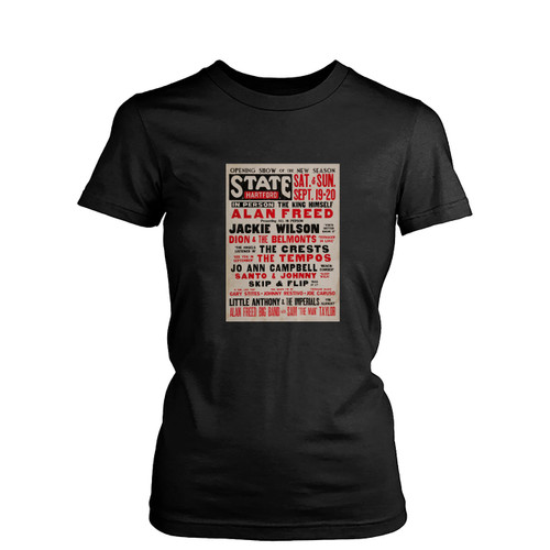 1959 Alan Freed Hartford State Concert Womens T-Shirt Tee