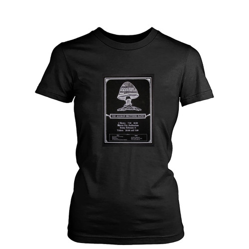 Allman Brothers Band 1972 Concert 2 Womens T-Shirt Tee