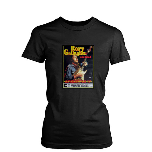 Bibi's Rory Gallagher Page Of Rory Gallagher And His Band's Concert Womens T-Shirt Tee