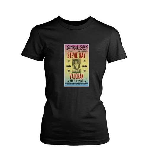 Gilley's Club Presents Stevie Ray Vaughan Womens T-Shirt Tee
