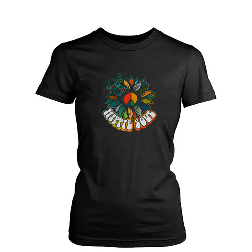 Hippie Soul Vintage Sunflower Retro Disco Womens T-Shirt Tee