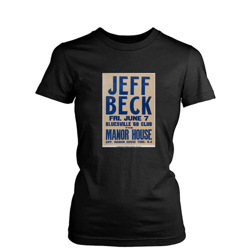 Jeff Beck Rod Stewart Ron Wood Nicky Hopkins Peter Grant Womens T-Shirt Tee