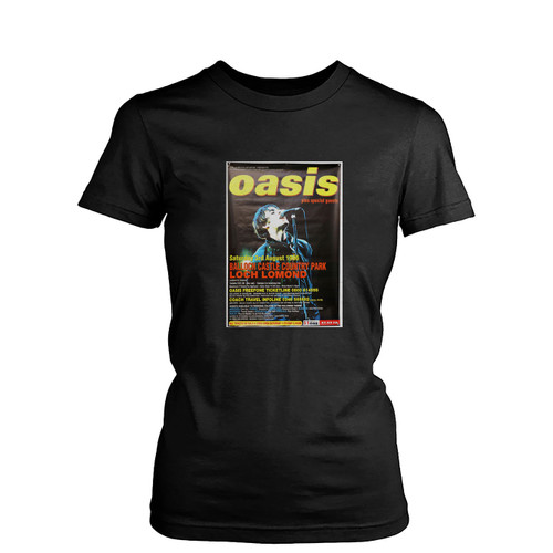 Oasis Loch Lomond 1996 Concert Womens T-Shirt Tee