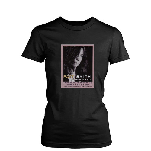 Patti Smith 2007 Concert Art Lupo's Providence Ri Womens T-Shirt Tee