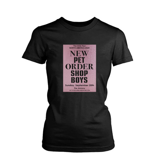 Pet Shop Boys New Order Pink Womens T-Shirt Tee