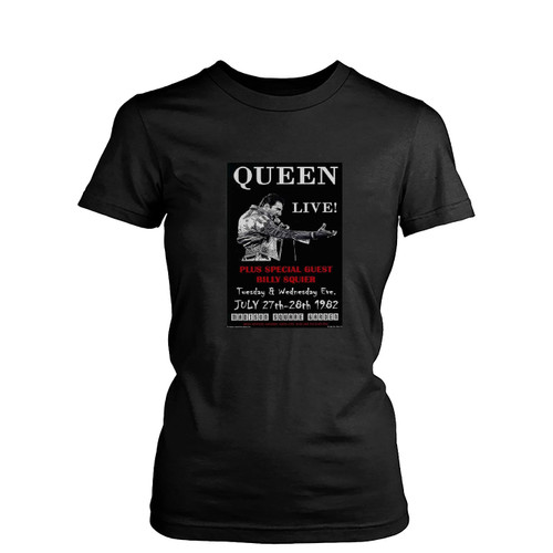 Queen Concert Featuring Freddie Mercury Womens T-Shirt Tee
