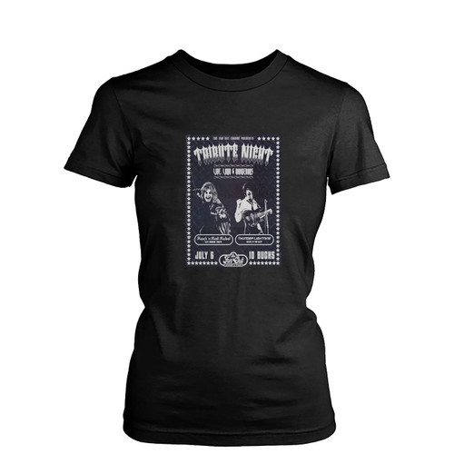 Rock N Roll Rebel Thunder Lightning Womens T-Shirt Tee
