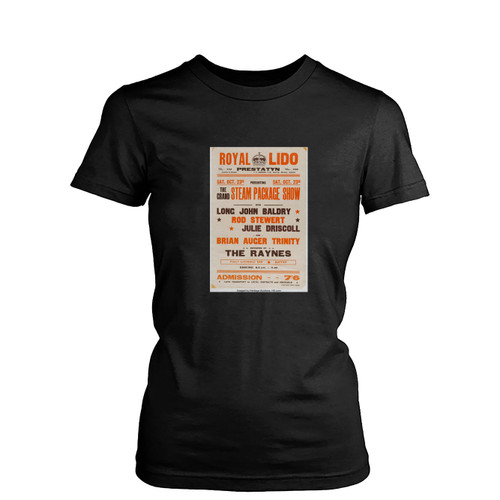 Rod Stewart Julie Driscoll Long John Baldry And Brian Auger Womens T-Shirt Tee