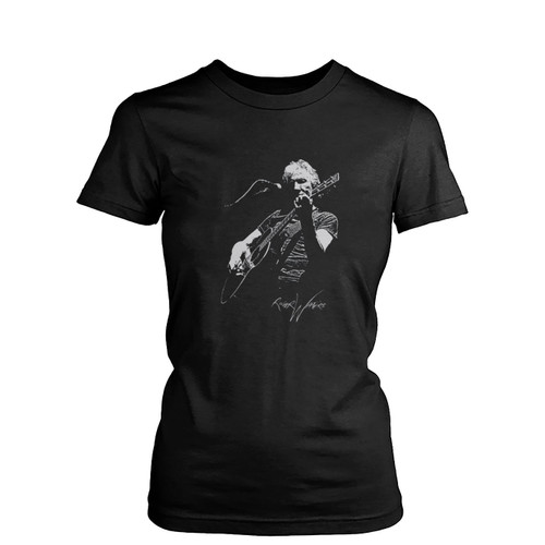 Roger Waters Photo Stencil Womens T-Shirt Tee