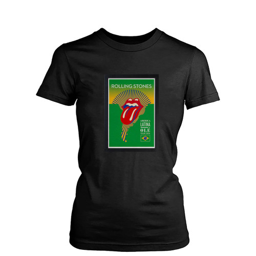 Rolling Stones Framed Concert Womens T-Shirt Tee