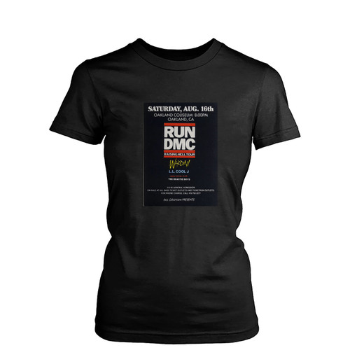 Run D M C Vintage Concert Handbill Womens T-Shirt Tee