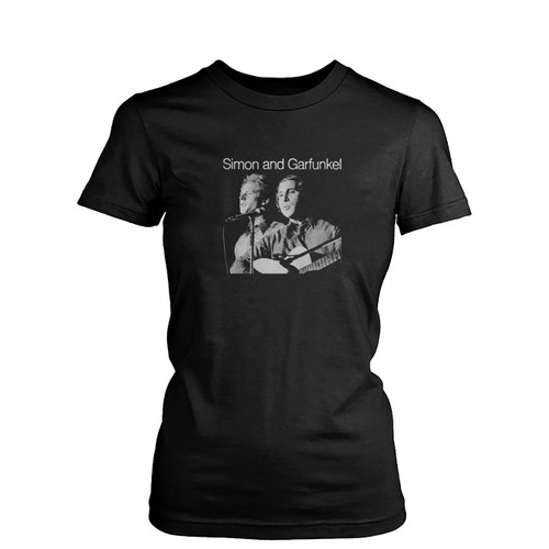 Simon And Garfunkel Vintage 60s Band Merchandise Retro Womens T-Shirt Tee