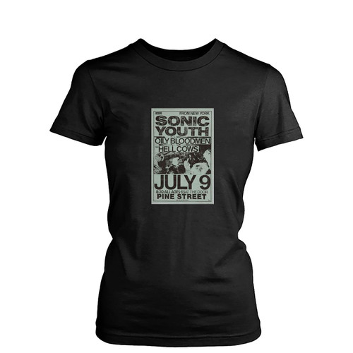 Sonic Youth Pine Street Theatre Concert 1 Womens T-Shirt Tee